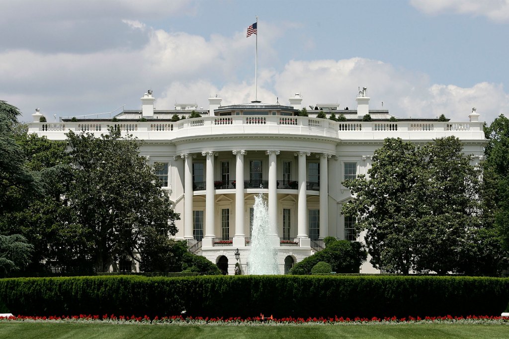 The exterior view of the south side of the White House is seen May 31, 2005 in Washington, DC.