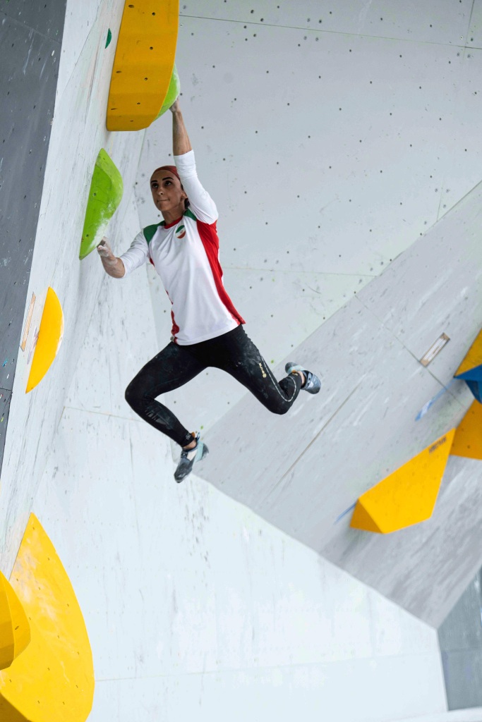 Iranian professional climber Elnaz Rekabi