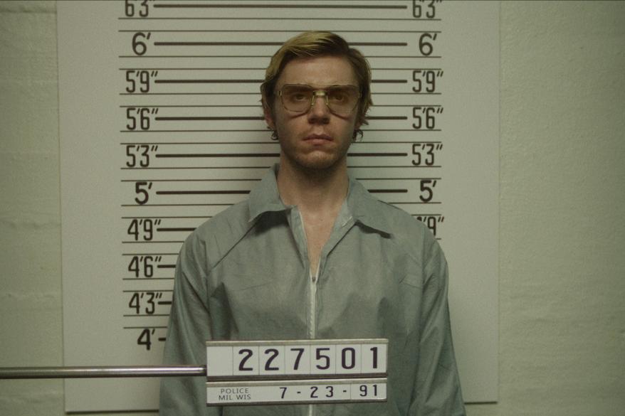 Evan Peters as the titular character in "Monster: The Jeffrey Dahmer Story."