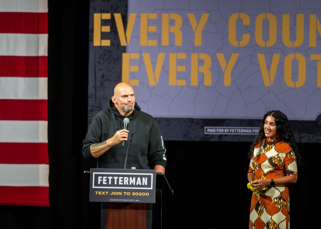 John Fetterman and his wife Gisele