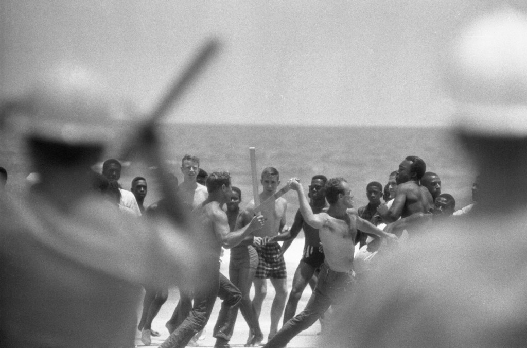 Black demonstrators attempting to swim at a St. Augustine Beach were met by violence.