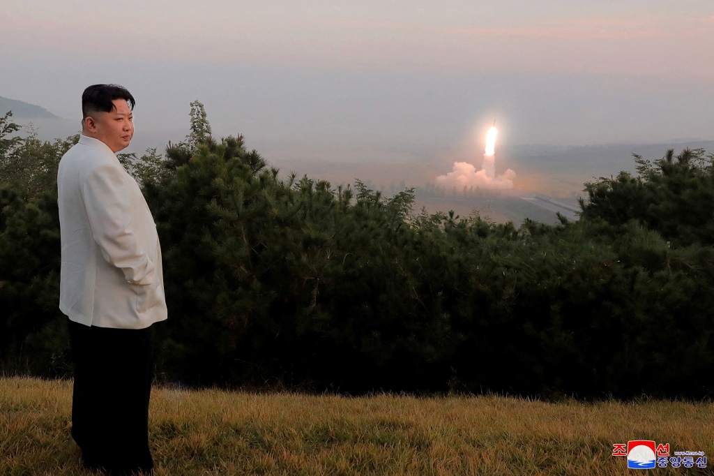 The missile in waters between the Korean Peninsula and Japan.