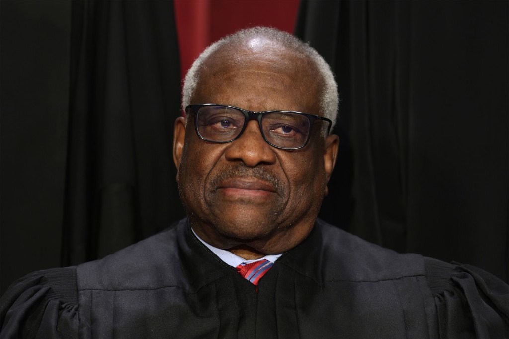 A picture of United States Supreme Court Associate Justice Clarence Thomas. 