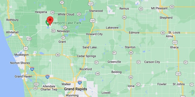 A Google map showing Fremont, Michigan, the city where the missing Cirigliano family lives.