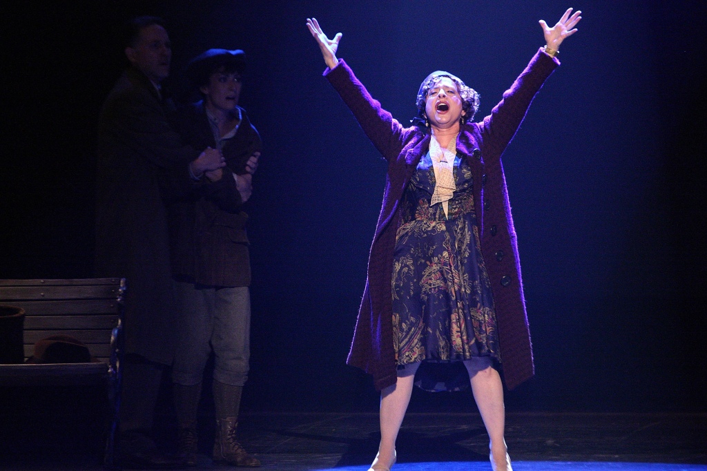 Actors Boyd Gaines, Laura Benanti and Patti LuPone of 'Gypsy'  on stage during the 62nd Annual Tony Awards.