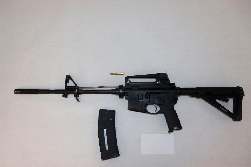 The AR-15-style rifle Harris used in the shooting