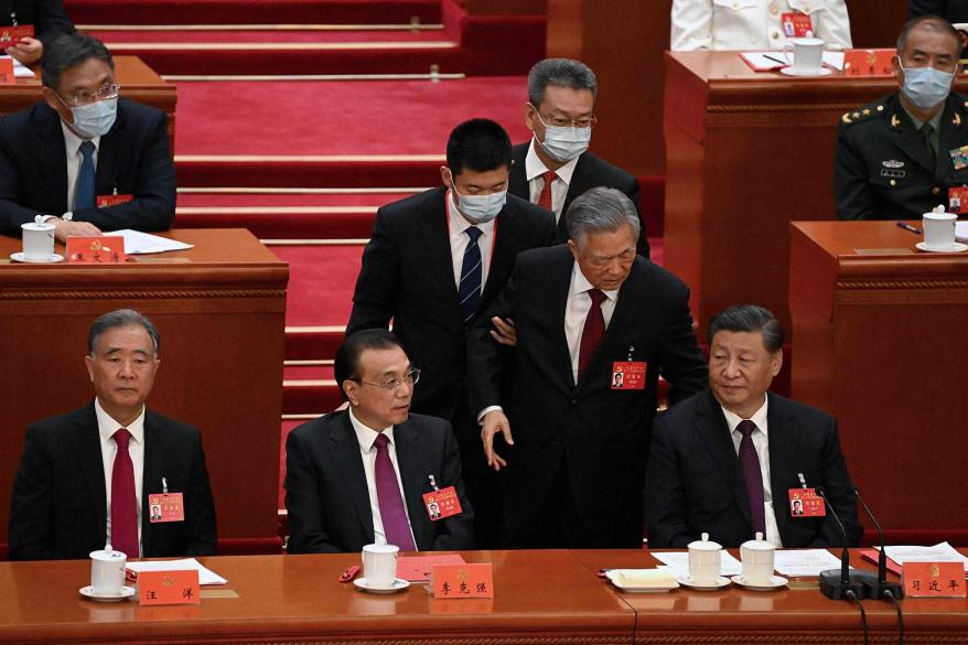 Hu Jintao and Xi Jinping