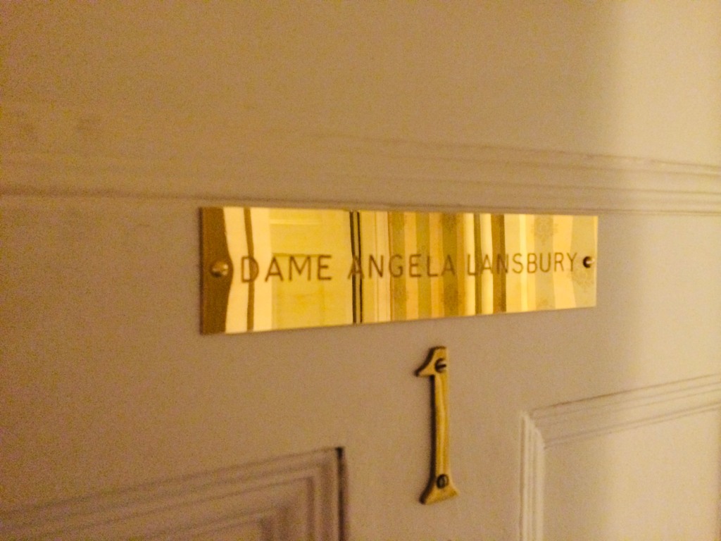 The word "Dame" was added to Angela Lansbury's London dressing room when she was made a Dame by Queen Elizabeth II in 2014. 