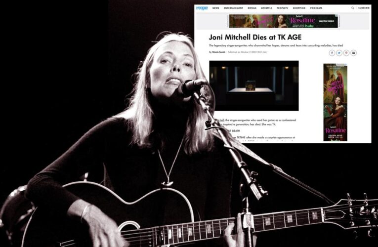 Joni Mitchell alive and ‘well’ after People Magazine posts obituary