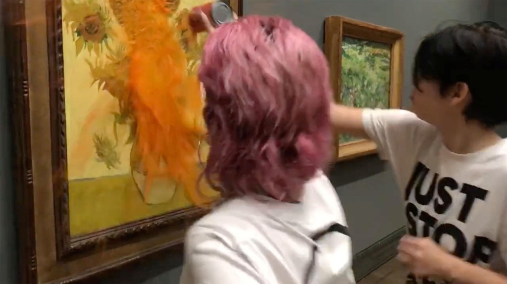 "There is some minor damage to the frame [of the artwork], but the painting is unharmed," police stated. 