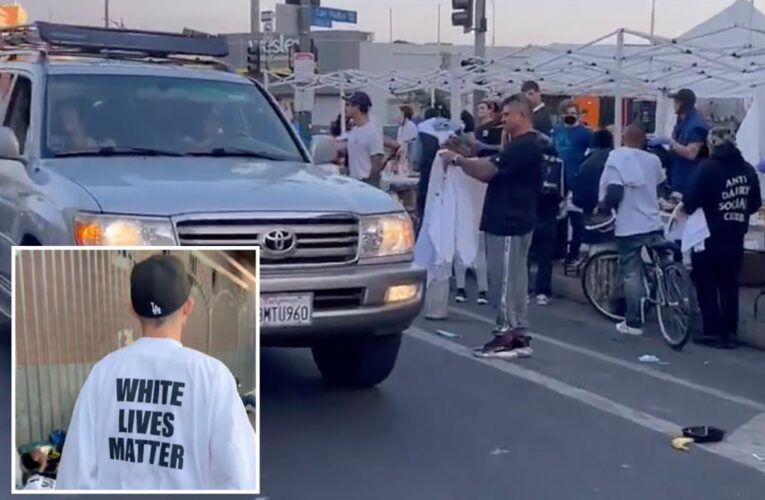 Kanye West’s ‘White Lives Matter’ shirts given to the homeless