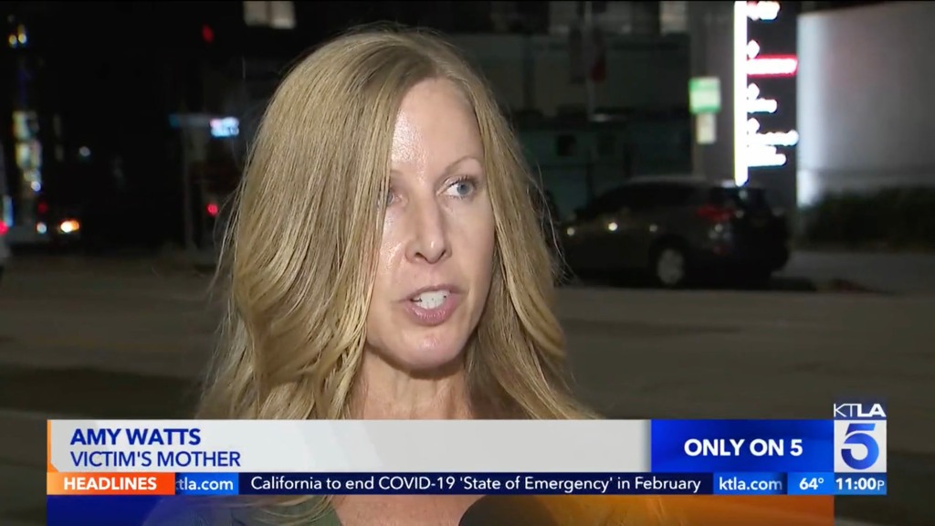 Amy Watts speaks to KTLA after the attack.