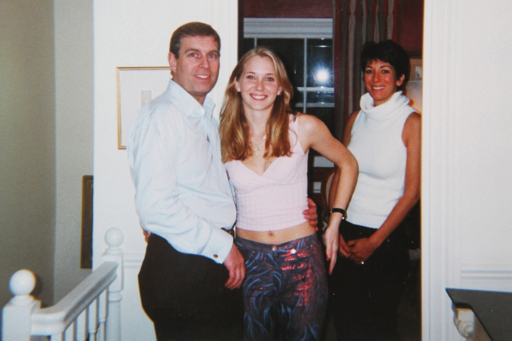 Prince Andrew with his arm around the waist of his teen sex accuser, Virginia Roberts Giuffre.