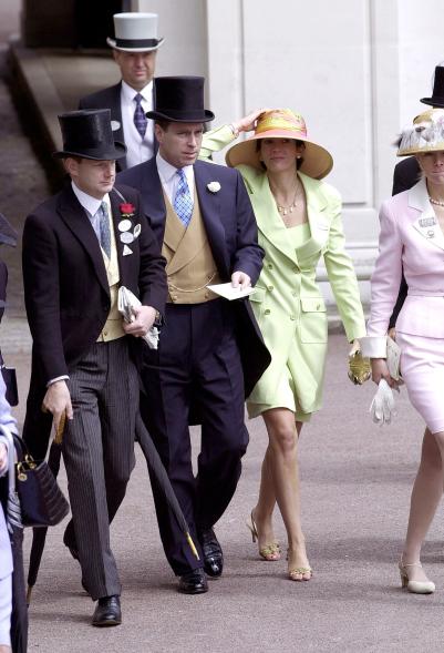 Ghislaine with Andrew at Royal Ascot in 2000.