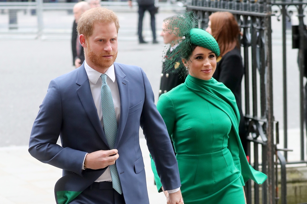 LONDON, ENGLAND - MARCH 09: Prince Harry, Duke of Sussex and Meghan, Duchess of Sussex meets children as she attends the Commonwealth Day Service 2020 on March 09, 2020 in London, England. (Photo by Chris Jackson/Getty Images)