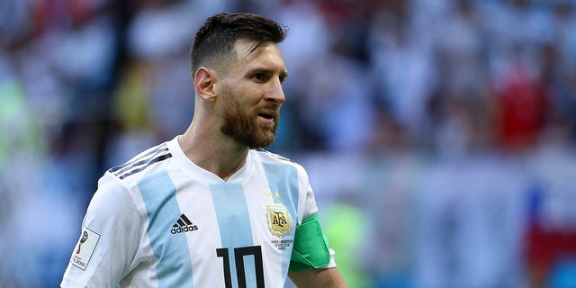 Lionel Messi during the FIFA World Cup Russia Round of 16 match between France and Argentina at Kazan Arena on June 30, 2018, in Kazan, Russia.