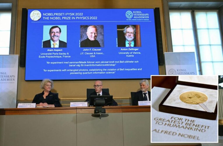 Nobel Prize award to 3 scientists for their work in physics