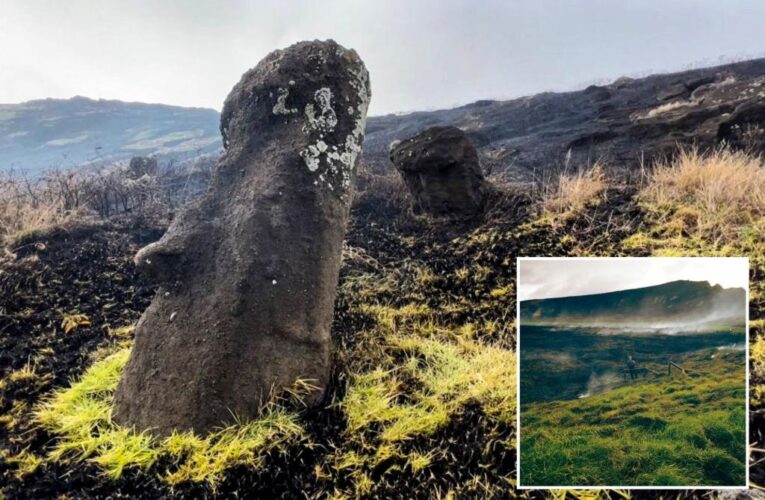 Easter Island ‘Moai’ statues face damage after wildfire
