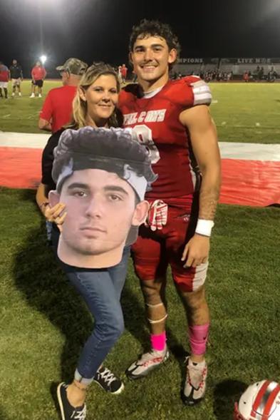 Nick Miner with his mother, Deanna Miner.