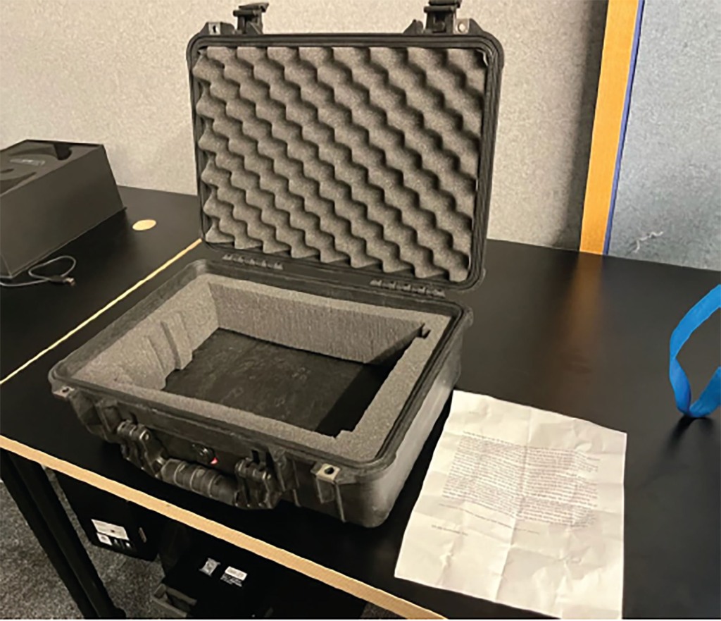 The Pelican case that was the root of the fake bomb scare.