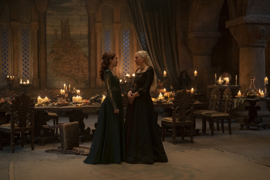 Alicent (Olivia Cooke) and Rhaenyra (Emma D'Arcy) in "House of the Dragon." 