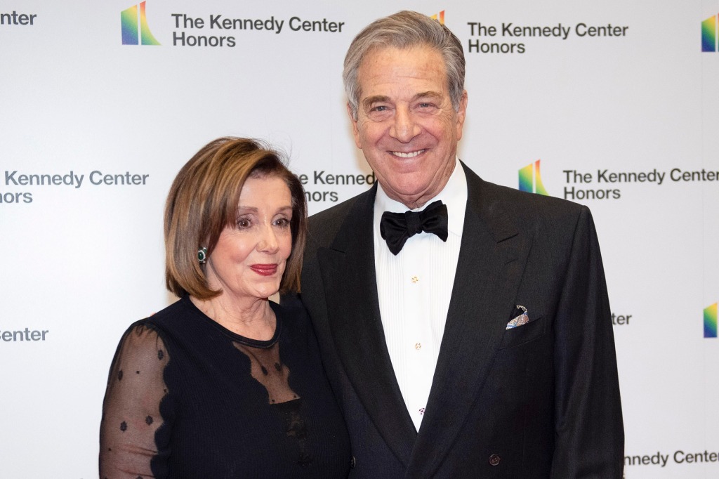 A picture of Nancy Pelosi and Paul Pelosi at the State Department for the Kennedy Center Honors State Department Dinner. 