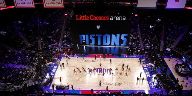 A view at Little Caesars Arena before the Brooklyn Nets play the Detroit Pistons Nov. 5, 2021, in Detroit.