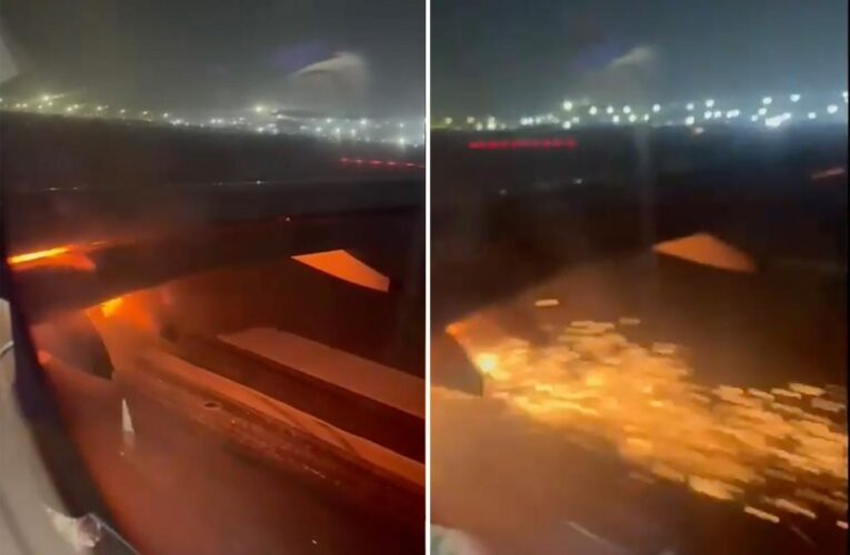 Plane catches fire during take-off from Delhi Airport: Video