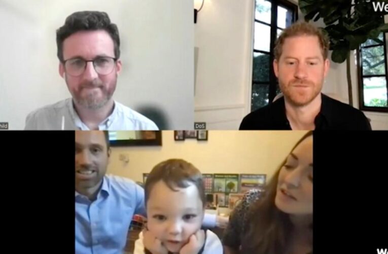 Prince Harry shares adorable family update on video call to award winners