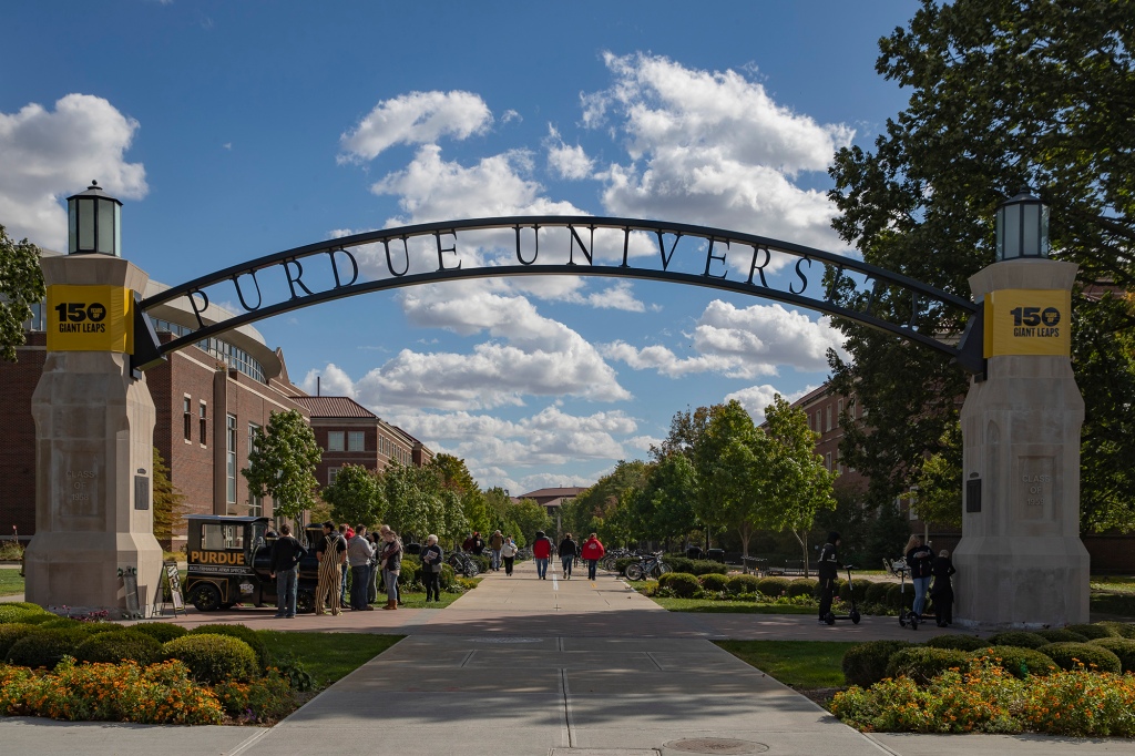 WEST LAFAYETTE, IN - OCTOBER 20: General view of the campus of Purdue Boilermakers on October 20, 2018 in West Lafayette, Indiana.