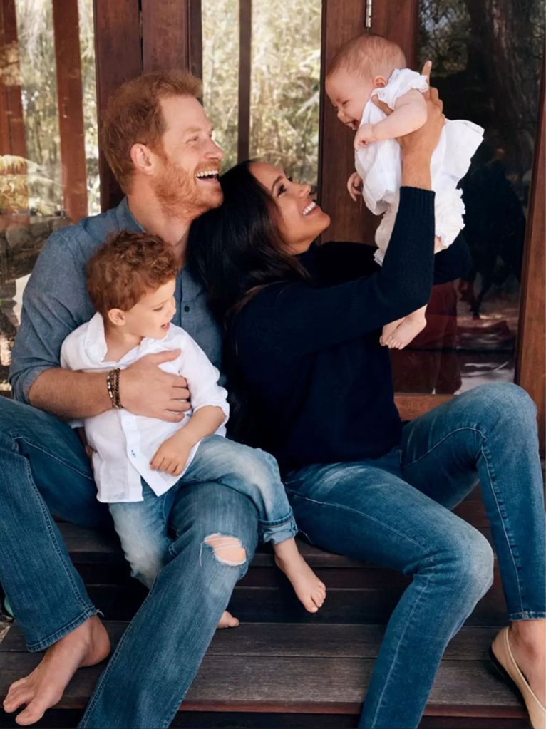 The Duke and Duchess of Sussex have issued the first photograph of their daughter Lilibet on their festive card.
