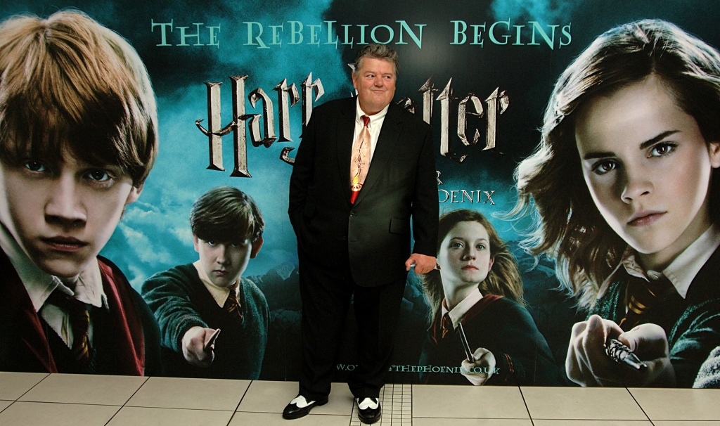 Robbie Coltrane at the UK premiere of "Harry Potter and the Order of the Phoenix."