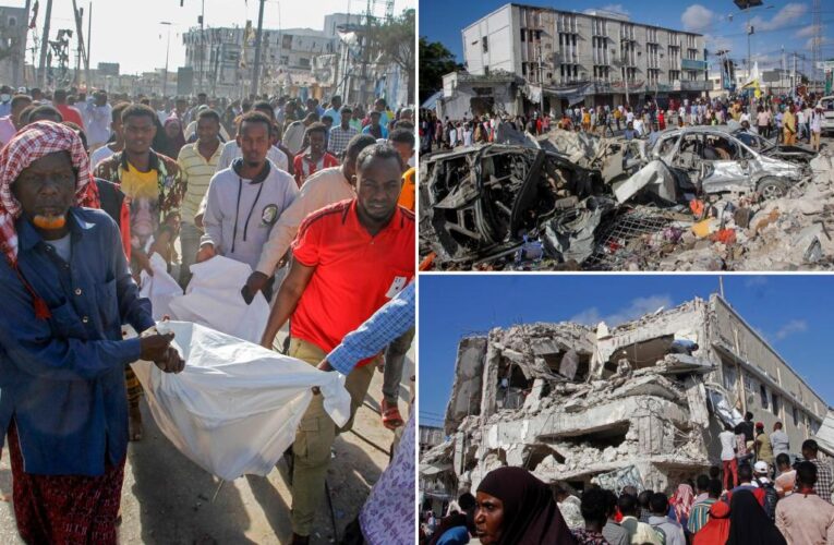 Somalia car bombings leave at least 100 dead, says president