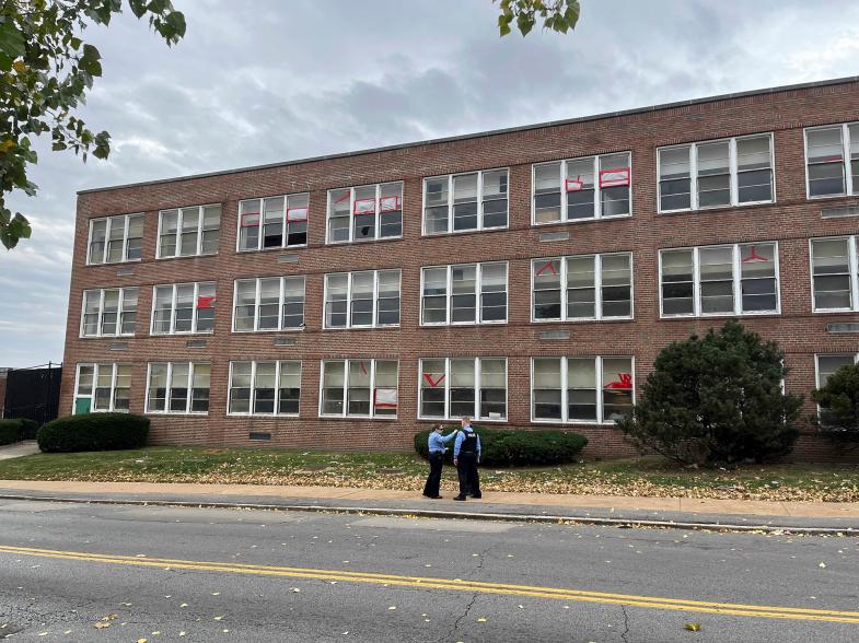 Math teacher David Williams told the St. Louis Post-Dispatch that the principal came over the loudspeaker and said the code word that indicates a shooter is in the building.