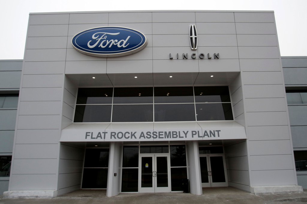 An entrance to the Ford Motor Co. Flat Rock Assembly Plant