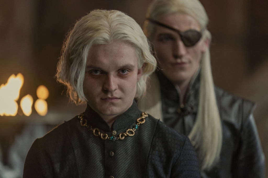 A more grown up Aegon (Tom Glynn-Carney) and Aemond (Ewan Mitchell) in "House of the Dragon." 