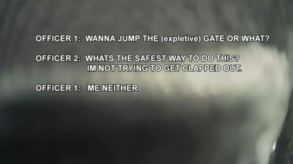 In the new footage, two Texas Department of Public Safety officers can be heard saying they don't want to get shot.