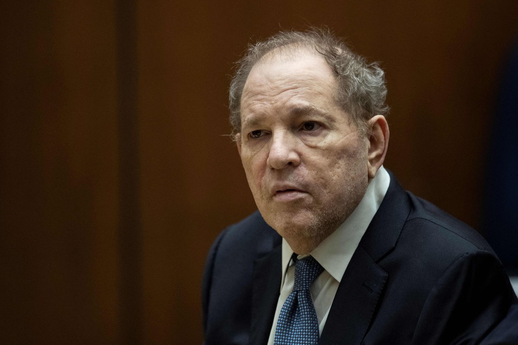 Harvey Weinstein appears in court at the Clara Shortridge Foltz Criminal Justice Center in Los Angeles on Oct. 4, 2022.