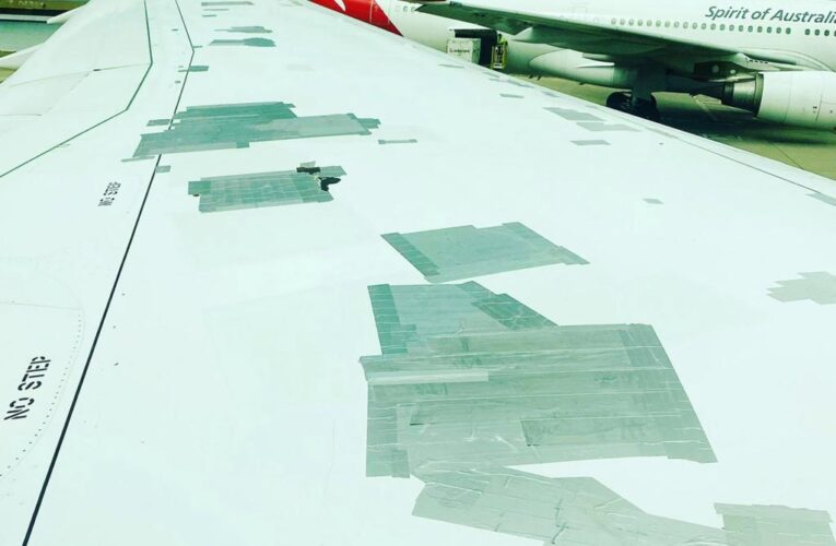 Airline explains why plane wing covered in duct tape