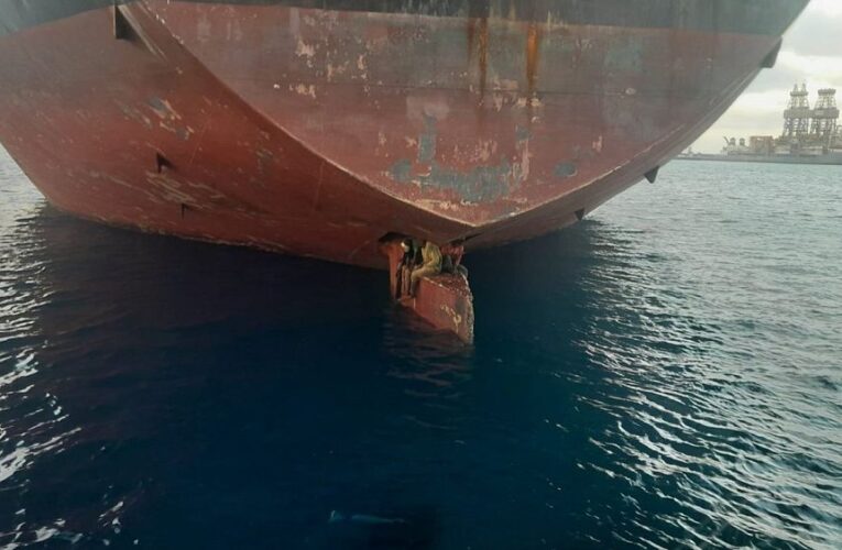 Migrants survive sat on rudder as ship arrives in Spain’s Canary Islands