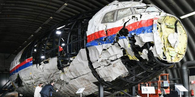 REIJEN, NETHERLANDS - MAY 26: Lawyers attend the judges' inspection of the reconstruction of the MH17 wreckage, as part of the murder trial ahead of the beginning of a critical stage, on May 26, 2021 in Reijen, Netherlands. 