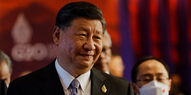 China's President Xi Jinping looks on as he attends a session during the G-20 Summit in Nusa Dua on the Indonesian resort island of Bali on Nov. 16, 2022.