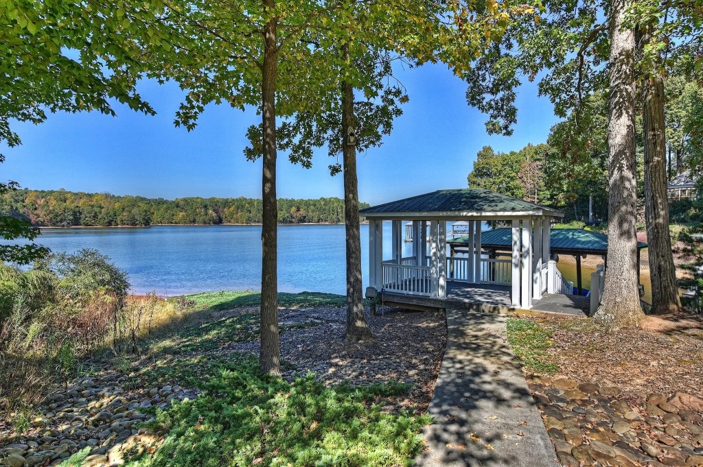 The path leading down to the gazebo.