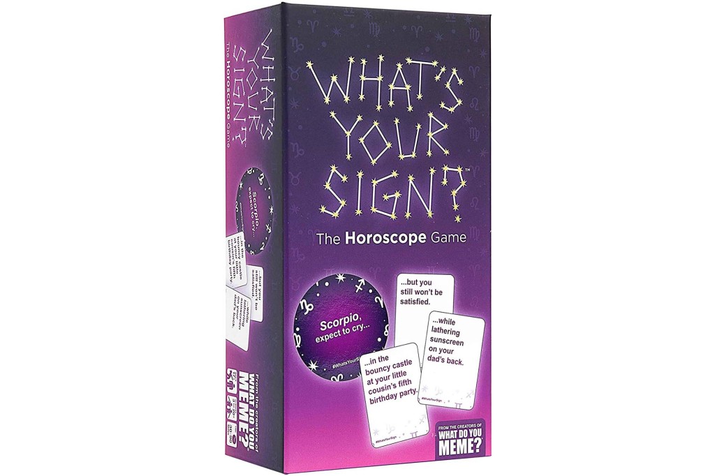 A purple game called "What's Your Sign" 
