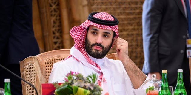 Crown Prince Mohammed bin Salman of Saudi Arabia takes his seat ahead of a working lunch at the G20 Summit, Tuesday, Nov. 15, 2022, in Nusa Dua, Bali, Indonesia.