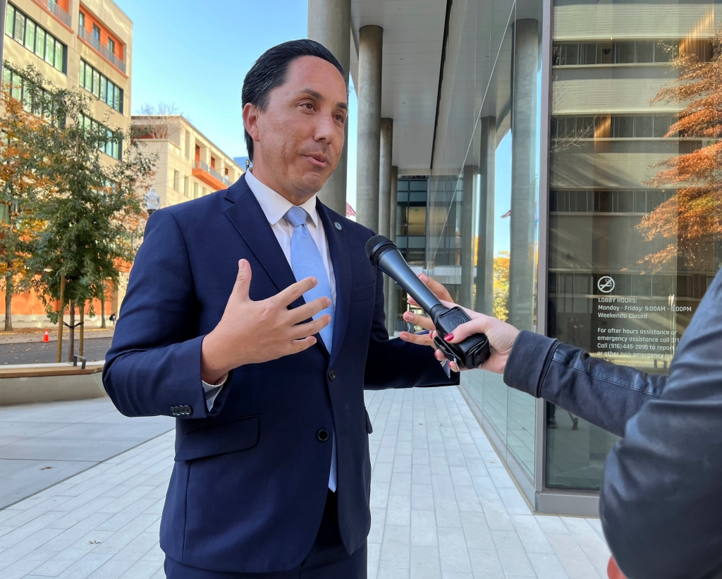 San Diego Mayor Todd Gloria attended the meeting in Sacramento to learn more about Newsom's plan to address the state's homeless problem.