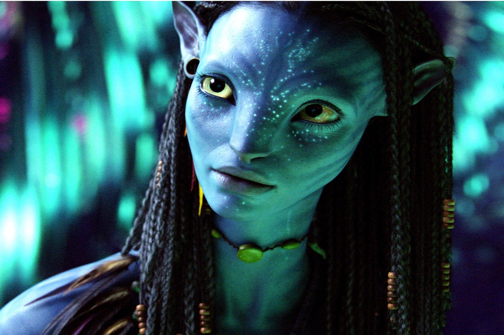 Character Neytiri, voiced by Zoe Saldana, is shown in a scene from 2009s "Avatar." 
