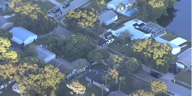 Crime scene of baseball bat attack in Oldsmar, Florida courtesy of WTVT-TV