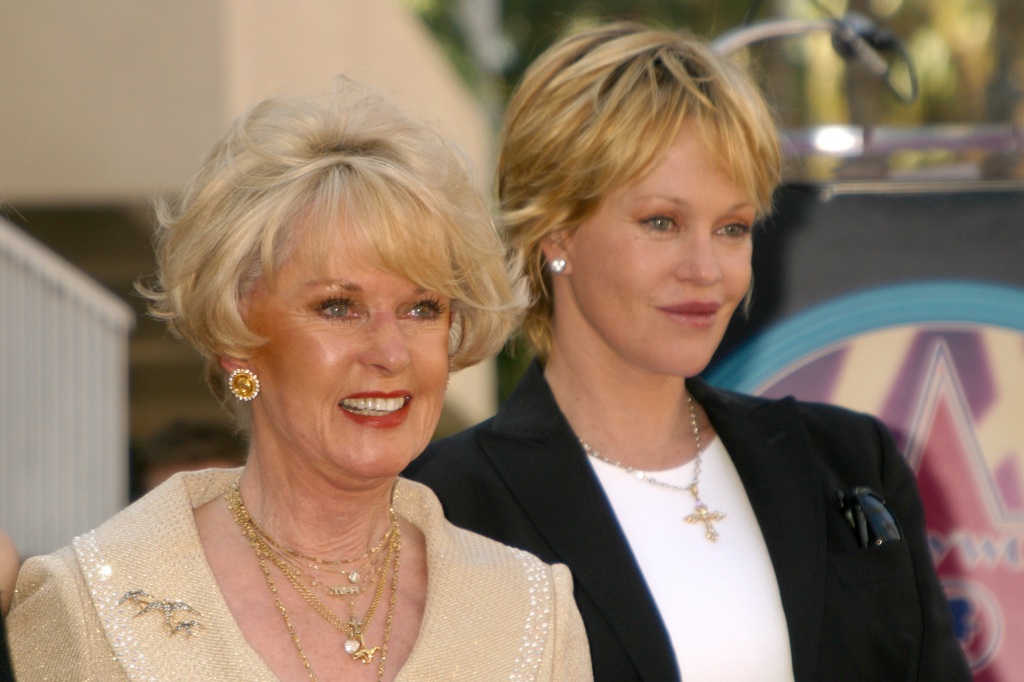 Tippy Hedren and Melanie Griffith attend a dedication for Hedren's Star on the Hollywood Walk of Fame in Hollywood, Calif. on Jan. 30, 2003.