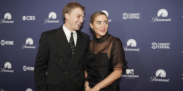 Naomi Biden and fiancé Peter Neal at the Paramount White House Correspondents' Dinner after party at the French Ambassador's residence, in Washington, D.C., on April 30, 2022. (Photo by Mary Kouw/CBS via Getty Images)